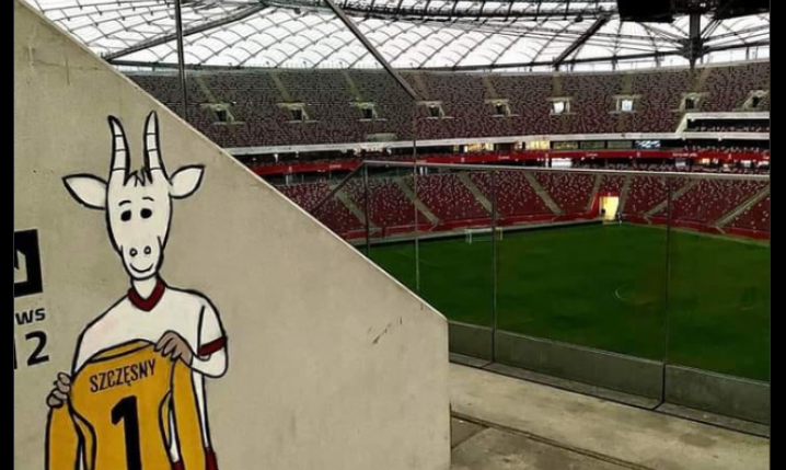 Kawu z GRAFFITI dla Wojciecha Szczęsnego na Stadionie Narodowym!